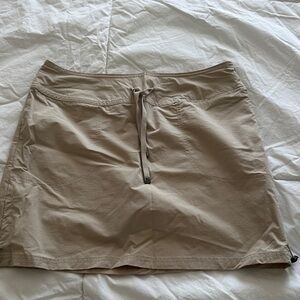 Women's Green Tea Casual Drawstring Skort - Beige size medium